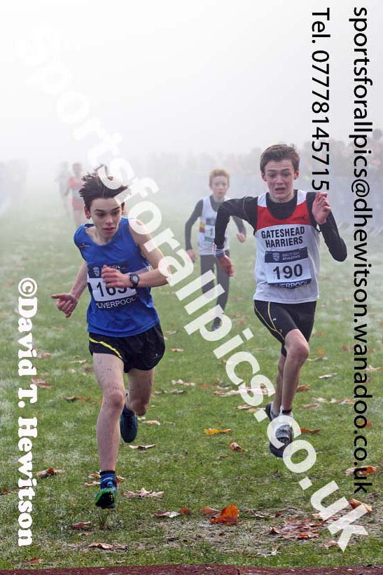 Boys under-13s, European Cross Country Trials, Sefton Park, Liverpool. Photo: David T. Hewitson/Sports for All Pics